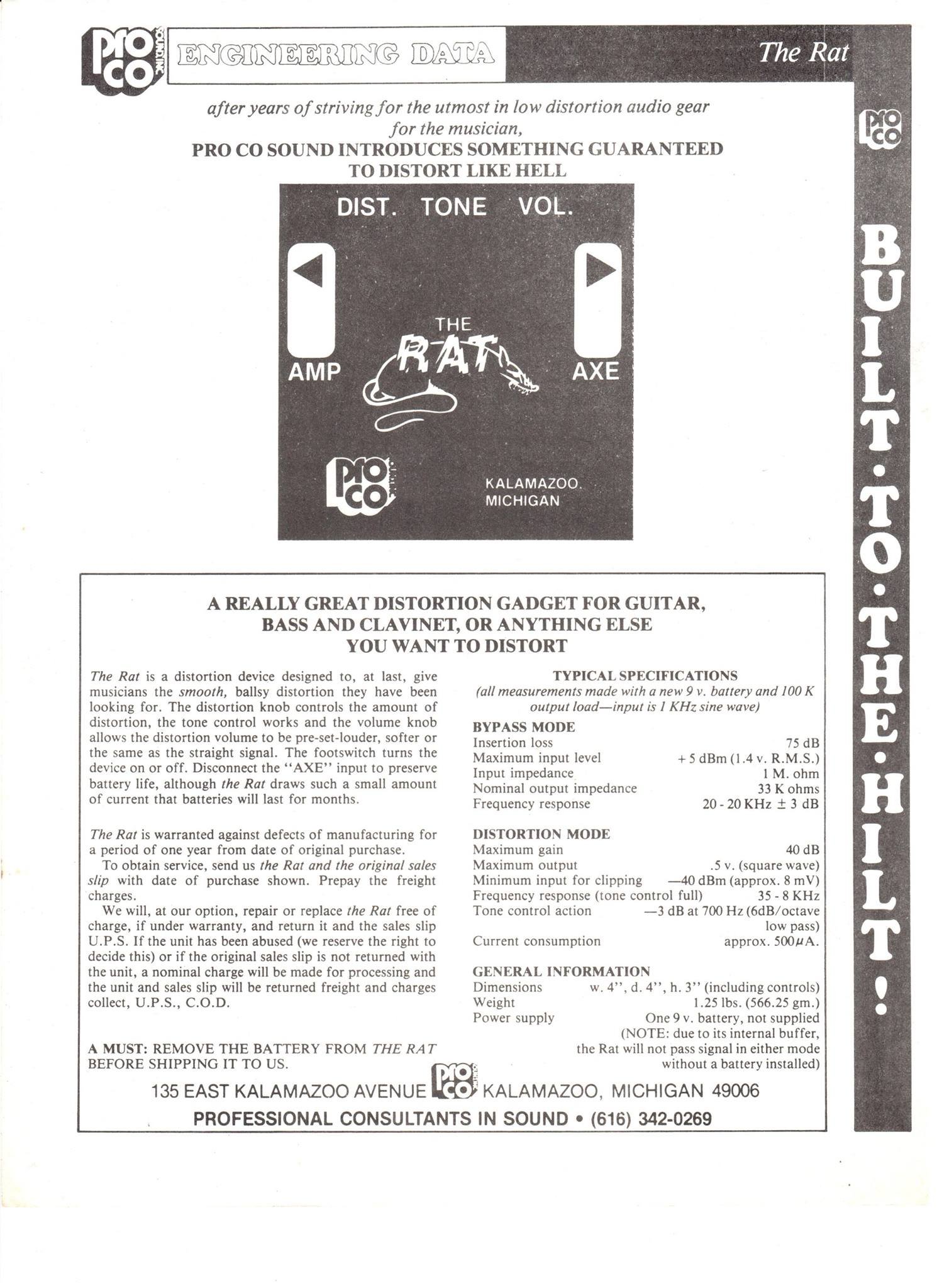 クーポン・セール  シリアル　DB 2 RAT co pro レコーディング/PA機器
